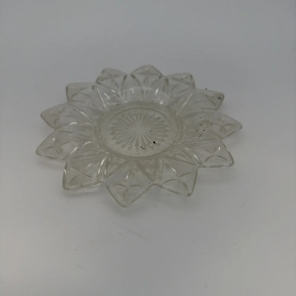 Vintage Federal Glass Clear Petal Bread Butter Plate (LL)‎